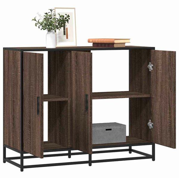 VidaXL barna tölgyszínű szerelt fa tálalószekrény 94x35x76 cm