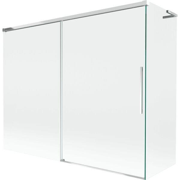 Mexen Rox, L tolóajtós, kétszárnyú kádparaván 190 + 80 x 150 cm, 8 mm-es átlátszó üveg, króm profil, 8C9L-190-080-01-00