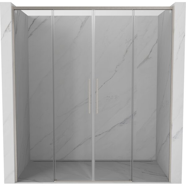 Mexen Rox, tolóajtó zuhanykabinhoz 170 cm, 8 mm-es átlátszó üveg, acélprofil, 8C2-170-002-97-00