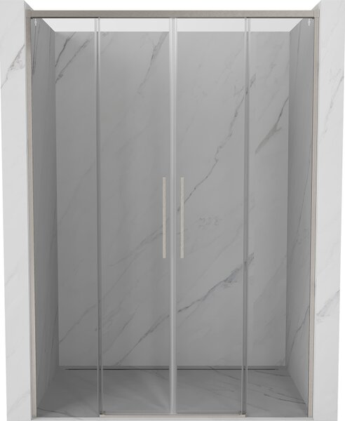 Mexen Rox, tolóajtó zuhanykabinhoz 140 cm, 8 mm-es átlátszó üveg, acélprofil, 8C2-140-002-97-00