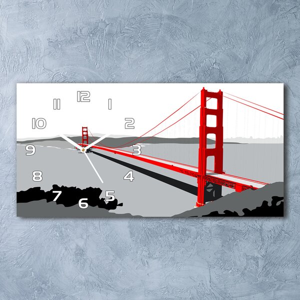Négyszögletes üvegóra vízszintesen Bridge san francisco