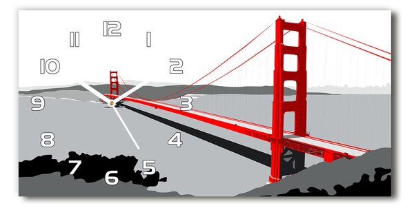 Négyszögletes üvegóra vízszintesen Bridge san francisco