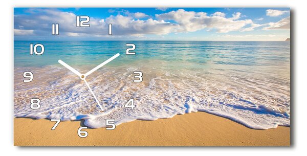 Négyszögletes üvegóra vízszintesen Hawaii beach