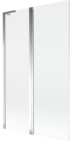 Mexen Mist L, kétszárnyú kádparaván 110 x 150 cm, átlátszó üveg, króm profil, 8A9L-110-011-01-00