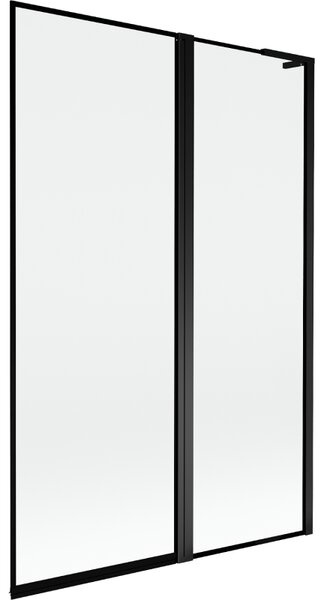 Mexen Mist L, kétszárnyú kádparaván, jobb oldali 120 x 150 cm, fekete keret, fekete - 8A9L-120-011-70-70-P