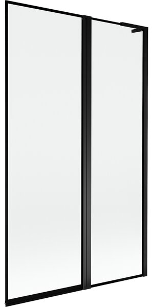 Mexen Mist L, kétszárnyú kádparaván, jobb oldali 110 x 150 cm, fekete keret, fekete - 8A9L-110-011-70-70-P