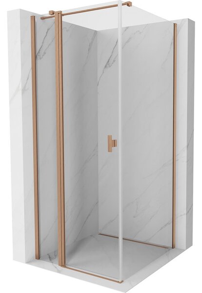 Mexen Mist T, zuhanykabin nyílóajtókkal, 70 x 70 cm, 8 mm-es átlátszó üveg, rézprofil, 8A4T-070-070-65-00