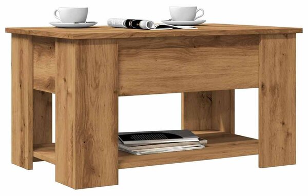 VidaXL dohányzóasztal kézműves tölgy szerelt fa 79 x 49 x 41 cm