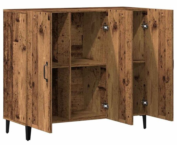 VidaXL antik fa színű szerelt fa tálalószekrény 90 x 34 x 80 cm