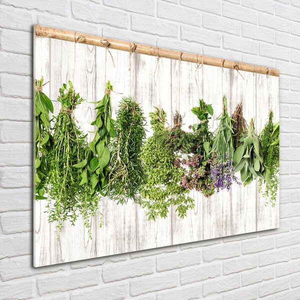 Egyedi üvegkép Herbs egy húr
