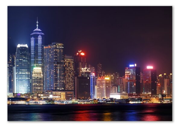 Akrilüveg fotó Hong kong éjjel