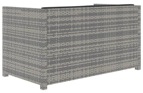5 részes szürke polyrattan kerti ülőgarnitúra párnákkal