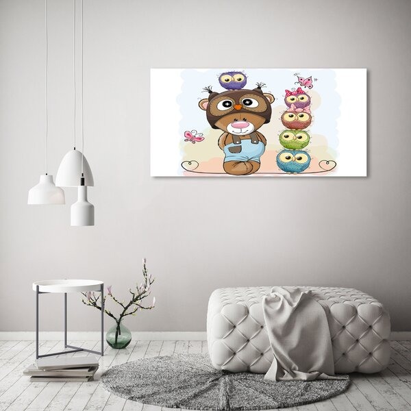 Akrilkép Bear és bagoly