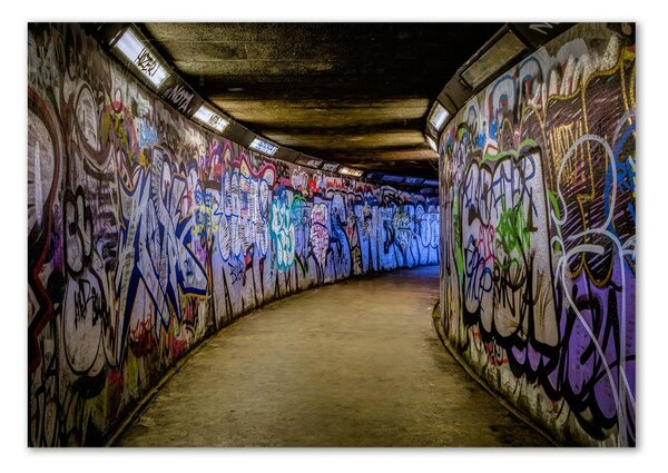 Akrilüveg fotó Graffiti a metróban