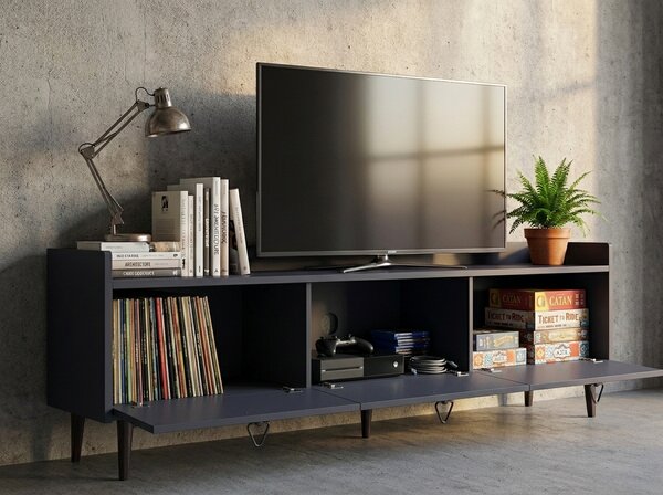 TV állvány PIENA 160 cm, antracit színű