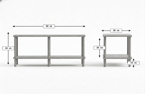 TV állvány SOLE 90 cm, sonoma tölgy