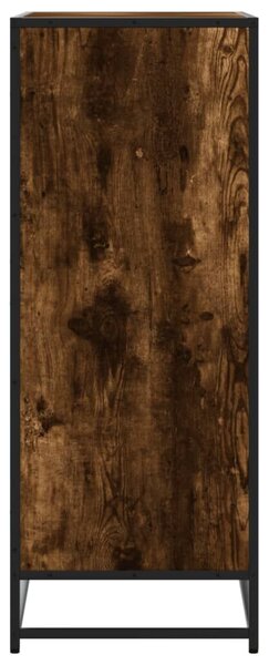 VidaXL füstös tölgy színű szerelt fa és fém cipőszekrény 75x38x97,5 cm