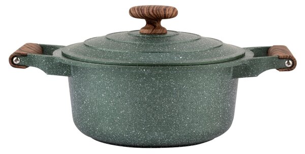 NAVA 10-255-030 Ωmega tapadásmentes öntött alumínium lábas fedővel, kőbevonattal, 20 cm