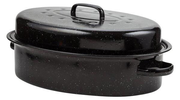 NAVA 10-053-001 ovális zománcozott kacsasütő, 42 cm