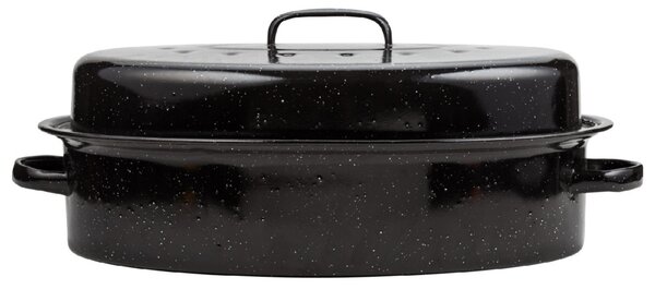NAVA 10-053-001 ovális zománcozott kacsasütő, 42 cm