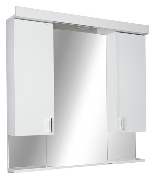Viva STYLE Tükrös fürdőszobai szekrény LED világítással - DUPLA szekrénnyel - 80 x 99 x 17 cm