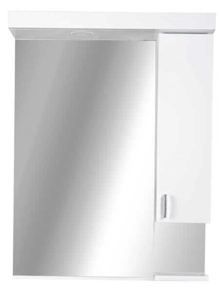 Viva STYLE Tükrös fürdőszobai szekrény LED világítással - JOBBOS szekrénnyel - 55 x 97 x 17 cm