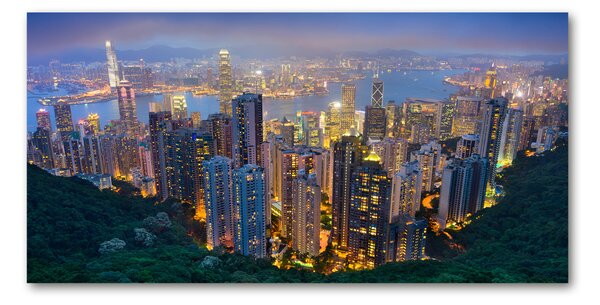 Akrilüveg fotó Hong kong éjjel