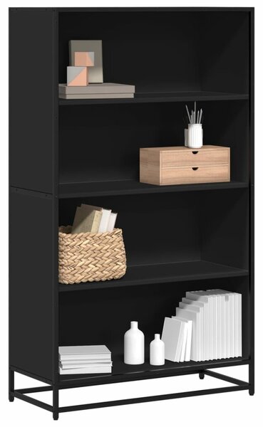 VidaXL fekete szerelt fa könyvszekrény 80,5 x 35 x 139 cm