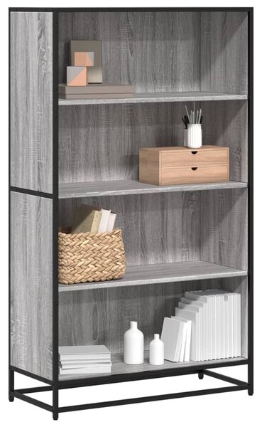 VidaXL szürke sonoma színű szerelt fa könyvespolc 80,5 x 35 x 139 cm