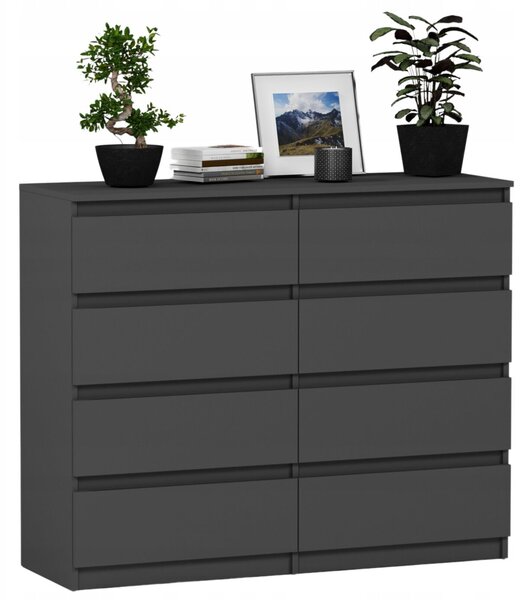 Komód 8 fiókos 120 cm R120-S8 - antracit