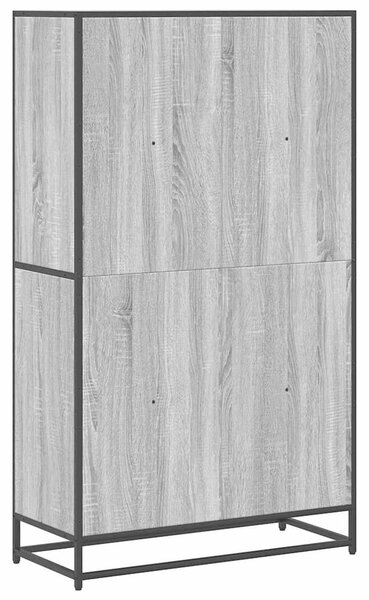 VidaXL szürke sonoma színű szerelt fa könyvespolc 80,5 x 35 x 139 cm