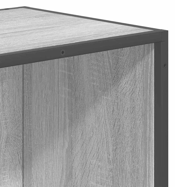 VidaXL szürke sonoma színű szerelt fa könyvespolc 80,5 x 35 x 139 cm