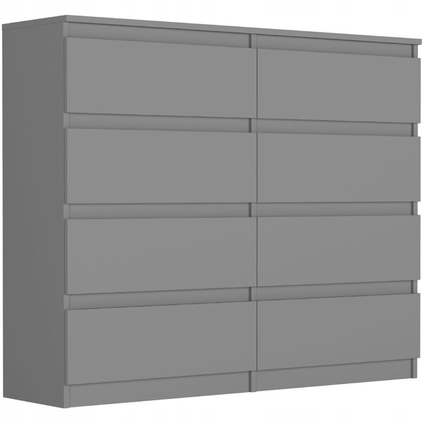 Komód 8 fiókos 120 cm R120-S8 - antracit