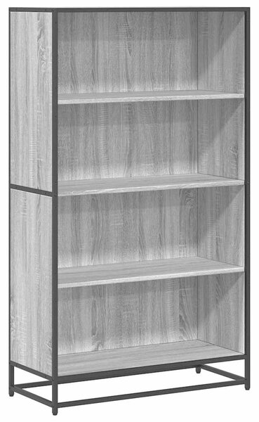 VidaXL szürke sonoma színű szerelt fa könyvespolc 80,5 x 35 x 139 cm