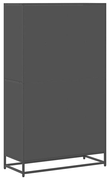 VidaXL fekete szerelt fa könyvszekrény 80,5 x 35 x 139 cm