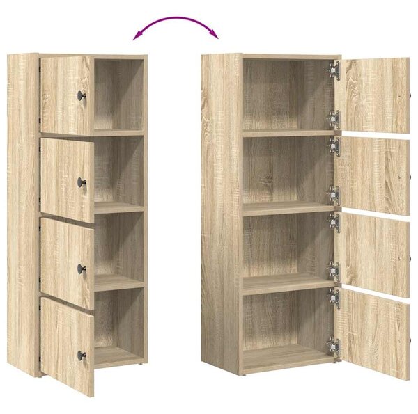 VidaXL sonoma tölgy színű szerelt fa könyvszekrény 40x24x102 cm