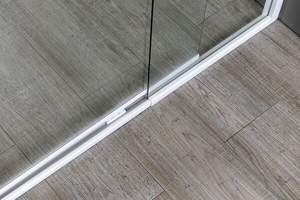 Aqualine Aqualine, AMICO összecsukható zuhanyajtó 1040-1220x1850mm, átlátszó üveg, G100