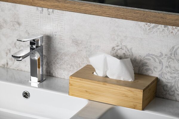 Aqualine Aqualine, BAMBUSZ kerek szemeteskuka 5l, fehér, BI007