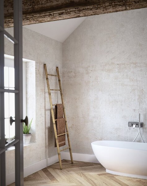 Aqualine Aqualine, BAMBUSZ kerek szemeteskuka 5l, fehér, BI007