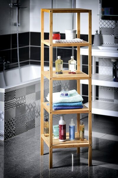 Aqualine Aqualine, BAMBUSZ kerek szemeteskuka 5l, fehér, BI007