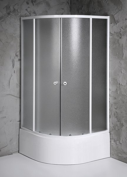 Aqualine Aqualine, ARLEN negyedkör alakú zuhanyparaván 800x800mm, üveg Tégla, BTR803