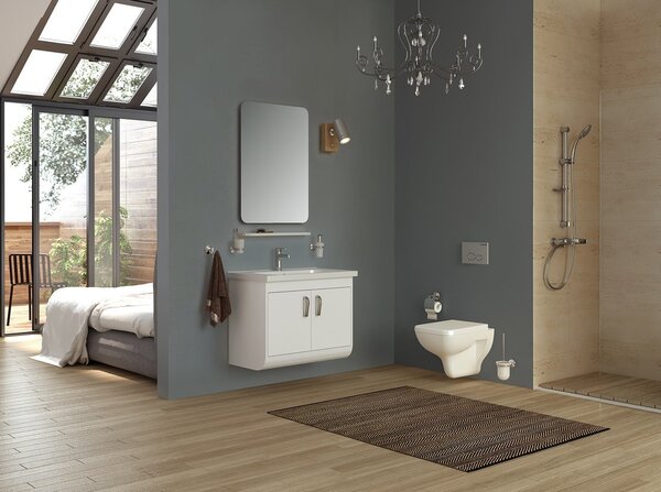Aqualine Aqualine, BENE fali WC csésze, 35,5x51 cm, fehér, BN320
