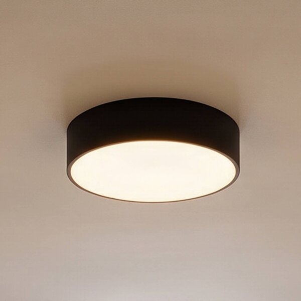 TEMAR LIGHTING Cleo mennyezeti világítás, Ø 30 cm, IP20, fekete, fém, E27, dimmelhető, Fekete, Nappali / Étkező, Modern