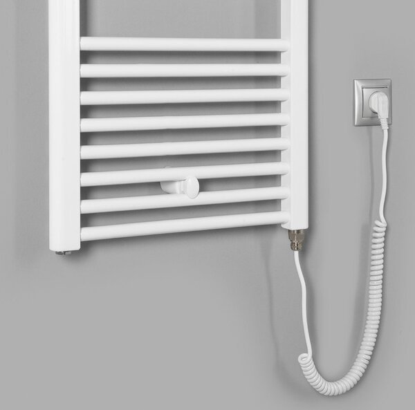 Aqualine Aqualine, DIRECT-E elektromos fűtőtest, egyenes, 450x1320 mm, 400 W, fehér, ILE34T