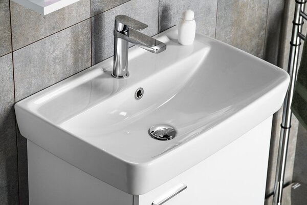 Aqualine Aqualine, DURU kerámia mosdókagyló 60x40 cm, fehér, TU0351