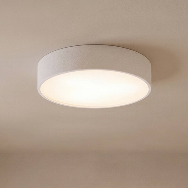 TEMAR LIGHTING Cleo 400 mennyezeti világítás, IP54, Ø 40 cm, fehér, dimmelhető, Fehér / opál, Nappali / Étkező, fém, Modern
