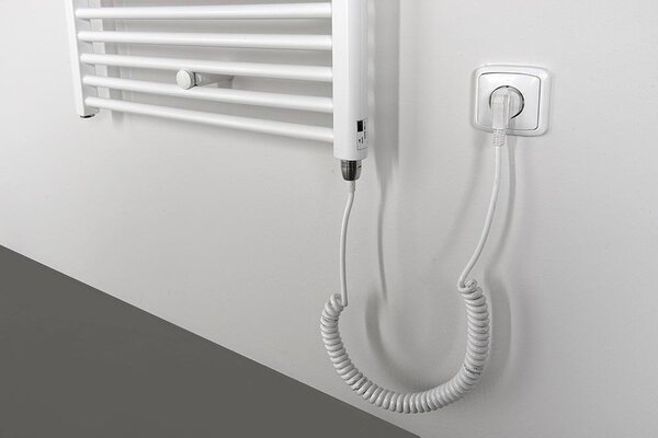 Aqualine Aqualine, DIRECT-E elektromos fűtőtest, egyenes, 450x960 mm, 300 W, fehér, ILE94T