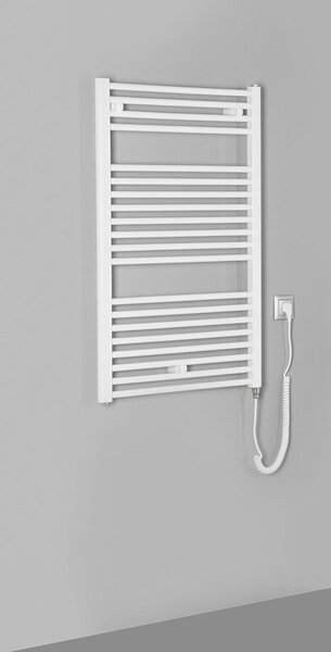 Aqualine Aqualine, DIRECT-E elektromos fűtőtest, egyenes, 600x960 mm, 400 W, fehér, ILE96T