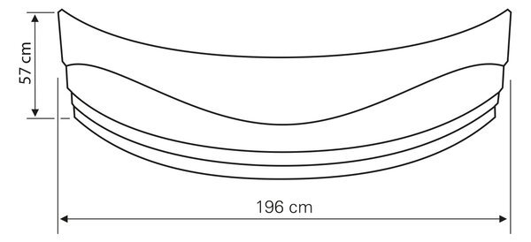Aqualine Aqualine, DUNAJ II 140 oldallap, magasság 55cm, szerelőkészlettel, G1345
