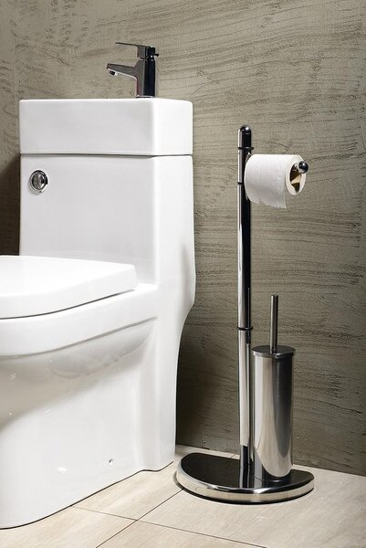 Aqualine Aqualine, HIBISCUS állvány WC-papír tartóval és WC kefével, króm, HI32